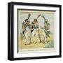 Napoleonic Wars, French Army. Line Infantry: Fusilier, Grenadier and Voltigeur-Louis Bombled-Framed Art Print