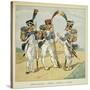 Napoleonic Wars, French Army. Line Infantry: Fusilier, Grenadier and Voltigeur-Louis Bombled-Stretched Canvas