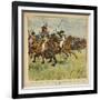 Napoleonic Wars, Joachim Murat Charging at the Head of His Cavalry-Louis Bombled-Framed Art Print