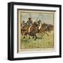 Napoleonic Wars, Joachim Murat Charging at the Head of His Cavalry-Louis Bombled-Framed Art Print