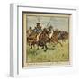 Napoleonic Wars, Joachim Murat Charging at the Head of His Cavalry-Louis Bombled-Framed Art Print