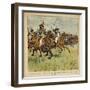 Napoleonic Wars, Joachim Murat Charging at the Head of His Cavalry-Louis Bombled-Framed Art Print