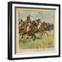 Napoleonic Wars, Joachim Murat Charging at the Head of His Cavalry-Louis Bombled-Framed Art Print