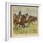 Napoleonic Wars, Joachim Murat Charging at the Head of His Cavalry-Louis Bombled-Framed Art Print