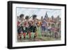 Napoleonic Wars: Scottish and British Soldiers at Battle of Waterloo on 18Th June 1815 Illustration-Giuseppe Rava-Framed Giclee Print