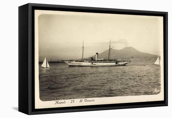 Napoli Campagnia, Berg Vesuv, Yacht, Segelboote-null-Framed Stretched Canvas