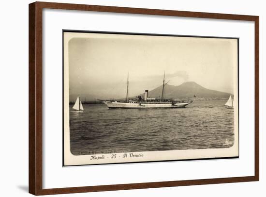 Napoli Campagnia, Berg Vesuv, Yacht, Segelboote-null-Framed Giclee Print