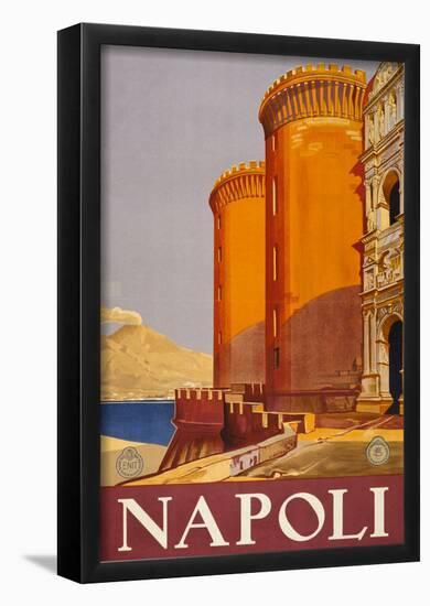 Napoli Italy Tourism Travel Vintage Ad Poster Print-null-Framed Poster