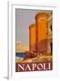 Napoli Italy Tourism Travel Vintage Ad-null-Framed Art Print