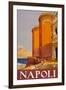 Napoli Italy Tourism Travel Vintage Ad-null-Framed Art Print