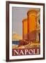 Napoli Italy Tourism Travel Vintage Ad-null-Framed Art Print