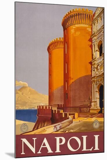 Napoli Italy Tourism Travel Vintage Ad-null-Mounted Art Print