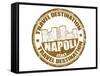 Napoli Stamp-radubalint-Framed Stretched Canvas