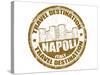 Napoli Stamp-radubalint-Stretched Canvas