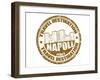 Napoli Stamp-radubalint-Framed Art Print