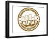 Napoli Stamp-radubalint-Framed Art Print