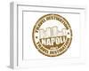 Napoli Stamp-radubalint-Framed Art Print