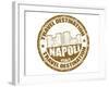 Napoli Stamp-radubalint-Framed Art Print