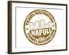 Napoli Stamp-radubalint-Framed Art Print