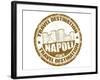 Napoli Stamp-radubalint-Framed Art Print