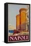 Napoli Travel Poster-null-Framed Stretched Canvas
