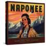 Naponee Brand - Porterville, California - Citrus Crate Label-Lantern Press-Stretched Canvas