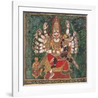 Narasimha Killing Hiranyakashipu, as Prahlada Watches-null-Framed Giclee Print