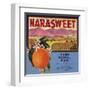 Narasweet Brand - Naranjo, California - Citrus Crate Label-Lantern Press-Framed Art Print
