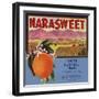 Narasweet Brand - Naranjo, California - Citrus Crate Label-Lantern Press-Framed Art Print