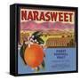 Narasweet Brand - Naranjo, California - Citrus Crate Label-Lantern Press-Framed Stretched Canvas