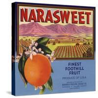 Narasweet Brand - Naranjo, California - Citrus Crate Label-Lantern Press-Stretched Canvas