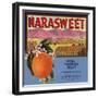 Narasweet Brand - Naranjo, California - Citrus Crate Label-Lantern Press-Framed Premium Giclee Print