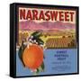 Narasweet Brand - Naranjo, California - Citrus Crate Label-Lantern Press-Framed Stretched Canvas