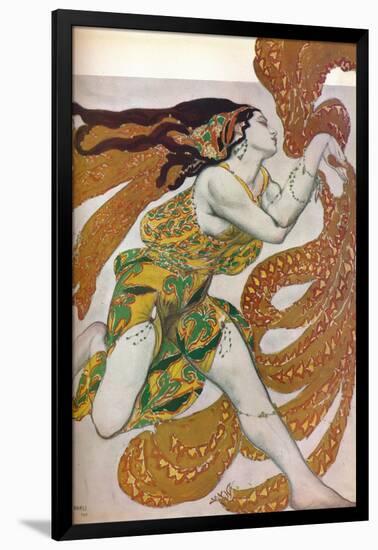 'Narcisse: A Bacchante. Costume design for the dance Narcisse', 1911-Leon Bakst-Framed Giclee Print