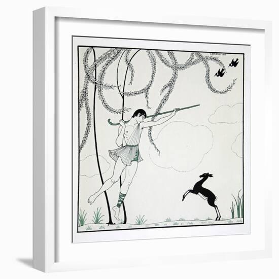 Narcisse, from the Series Designs on the Dances of Vaslav Nijinsky-Georges Barbier-Framed Giclee Print