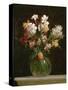 Narcisses Blancs, Jacinthes et Tulipes, 1864-Henri Fantin-Latour-Stretched Canvas