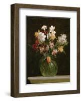 Narcisses Blancs, Jacinthes et Tulipes, 1864-Henri Fantin-Latour-Framed Giclee Print