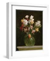 Narcisses Blancs, Jacinthes et Tulipes, 1864-Henri Fantin-Latour-Framed Giclee Print