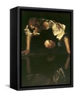 Narcissus, 1598-1599-Caravaggio-Framed Stretched Canvas