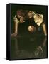 Narcissus, 1598-1599-Caravaggio-Framed Stretched Canvas