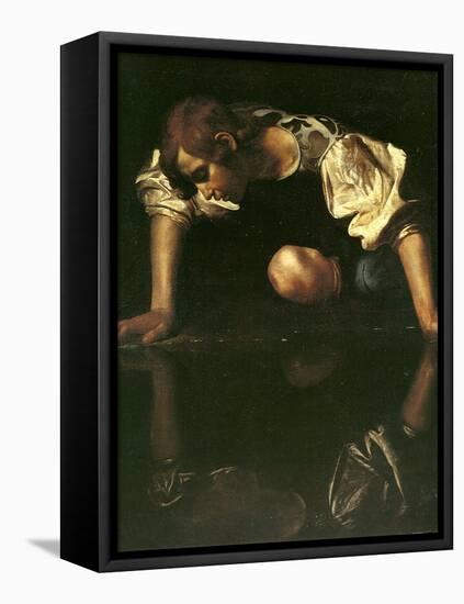 Narcissus, 1598-1599-Caravaggio-Framed Stretched Canvas