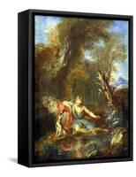 Narcissus, 1728-Francois Lemoyne-Framed Stretched Canvas