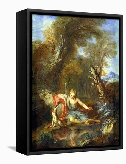 Narcissus, 1728-Francois Lemoyne-Framed Stretched Canvas