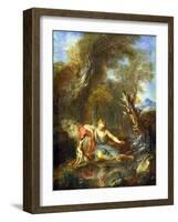 Narcissus, 1728-Francois Lemoyne-Framed Giclee Print