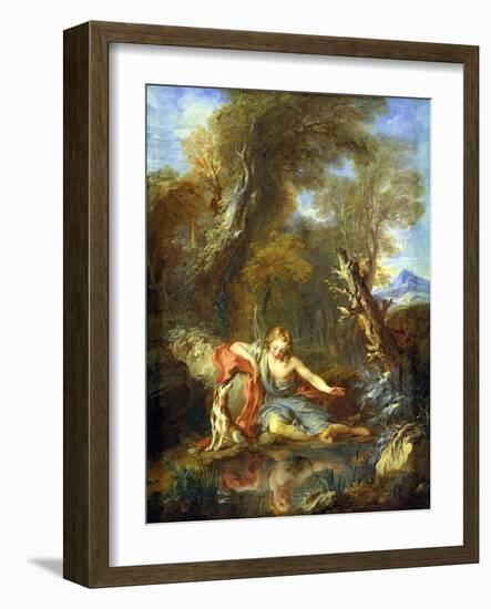 Narcissus, 1728-Francois Lemoyne-Framed Giclee Print