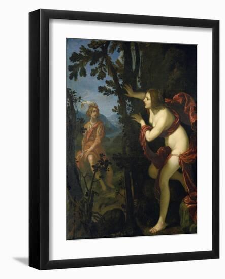 Narcissus and Echo-Giovanni Biliverti-Framed Giclee Print