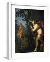 Narcissus and Echo-Giovanni Biliverti-Framed Giclee Print