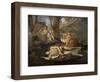 Narcissus and Echo-Nicolas Poussin-Framed Giclee Print