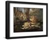 Narcissus and Echo-Nicolas Poussin-Framed Giclee Print