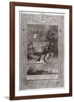 Narcissus Falls in Love with His Own Reflection-Bernard Picart-Framed Art Print
